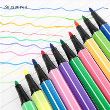 Akvarel blyanter børn maling 12/24/36 farver giftfri vaskbar pen tegn kunst markører kontor skole forsyninger papirvarer