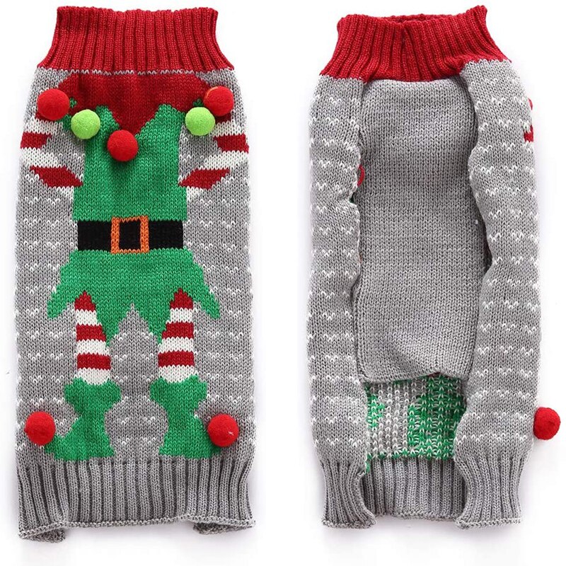 Noël chien pull elfe Clown vêtements chauds pour petit moyen grand chiens chats Halloween déguisement pour animaux de compagnie Chihuahua teckel