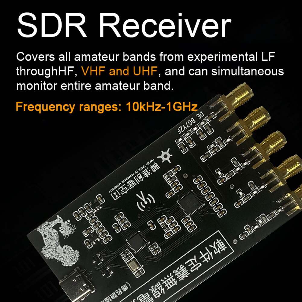 10kHz~1GHz Portable SDR Receiver RSP HF AM FM SSB CW Aviation Band Receiver Multiplatform Support Beginner Amateur Radio