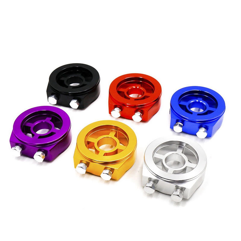 Car Universal Oil Filter Cooler Plate Adaptor M201.5 and 3/4-16 Sandwich Adapter Oil Gauge