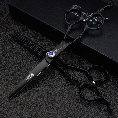 6 Inch Left-handed Barber Scissors Hairdressing Thinning Scissprs Cutting Shears Left Handed Hairdresser Makas: 6inch E3