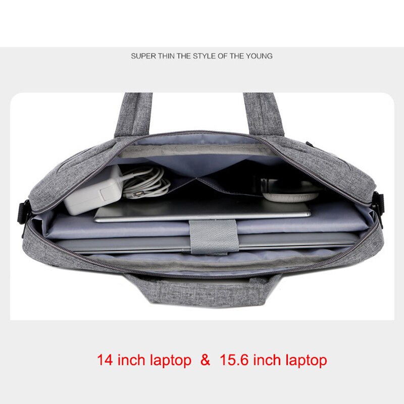 Mannen Vrouwen Laptop Tas 15.6 14 Inch Waterdichte Notebook Tas Voor Macbook Air Pro Computer Schoudertas Aktetas Handtas