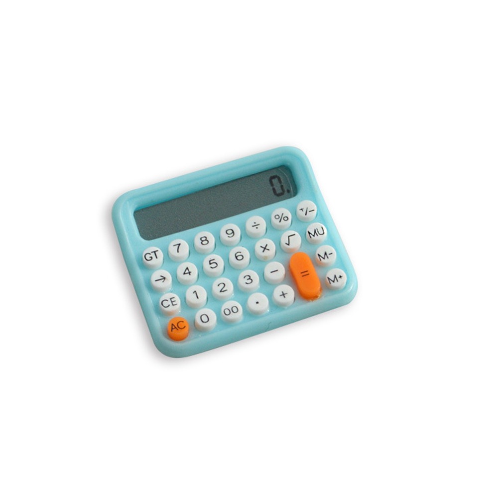 1:12 Dollhouse Calculator Electronic Calculator Model Micro life Simulation Furniture Decor School Supplies Miniature Accessory: SKY BLUE