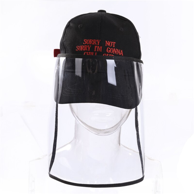 Trend Women Men Safety Baseball Hat Anti-Dust Anti- Splash Protection Removable Cover Caps Prevent Droplets Cover: 4