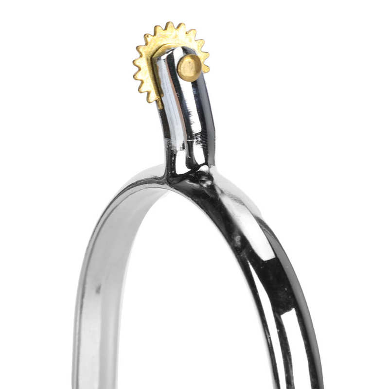 Horse Spurs Zinc Alloy English-Style Riding Horse Accessory with Rotatable Copper Rowel Farm Supplies