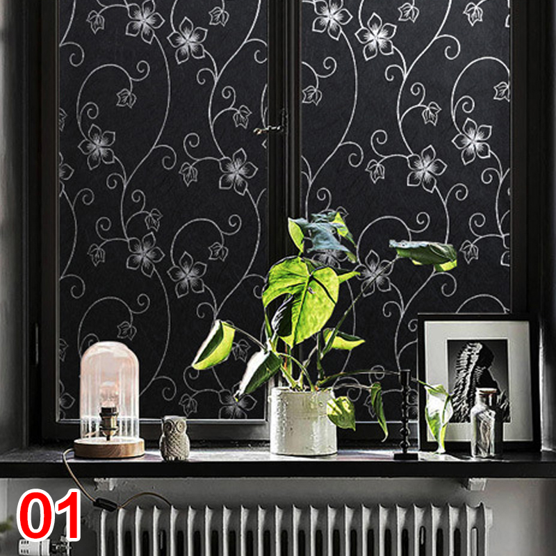 Czarna nieprzezroczysta naklejka zaciemniająca okno cieniowanie szklana folia przeciwsłoneczna folia izolacyjna prywatna anty-podglądająca samoprzylepna naklejka: 01