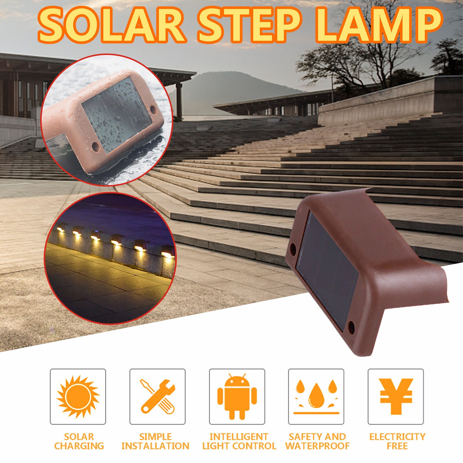40 # Solar Binnenplaats Stap Lamp Led Gids Lamp Waterdicht Verlichting Night Outdoor Ondergrondse Solar Stap Lamp Lámpara