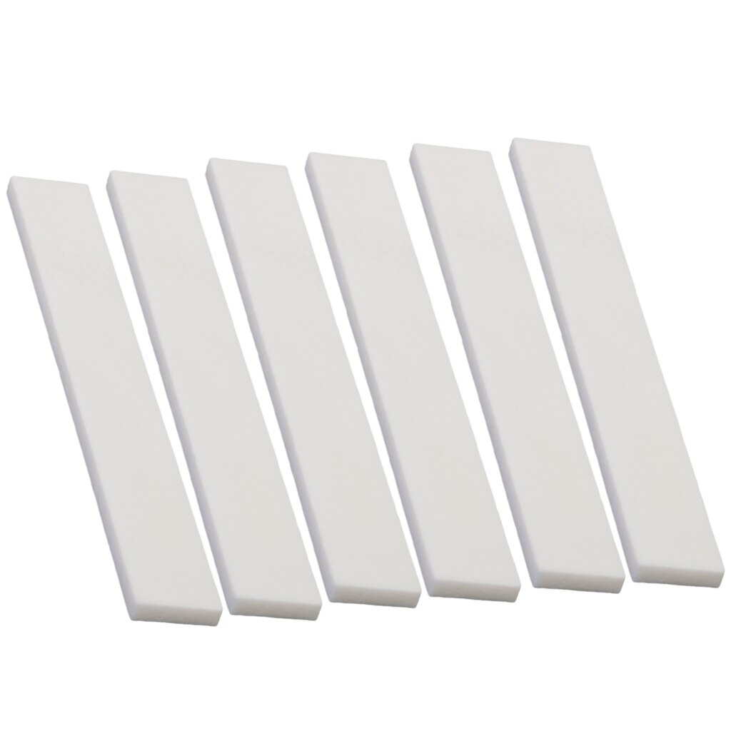 6 PCS Luthier Bone Saddle Blanks For Handmade Guitar DIY Guitar Maker