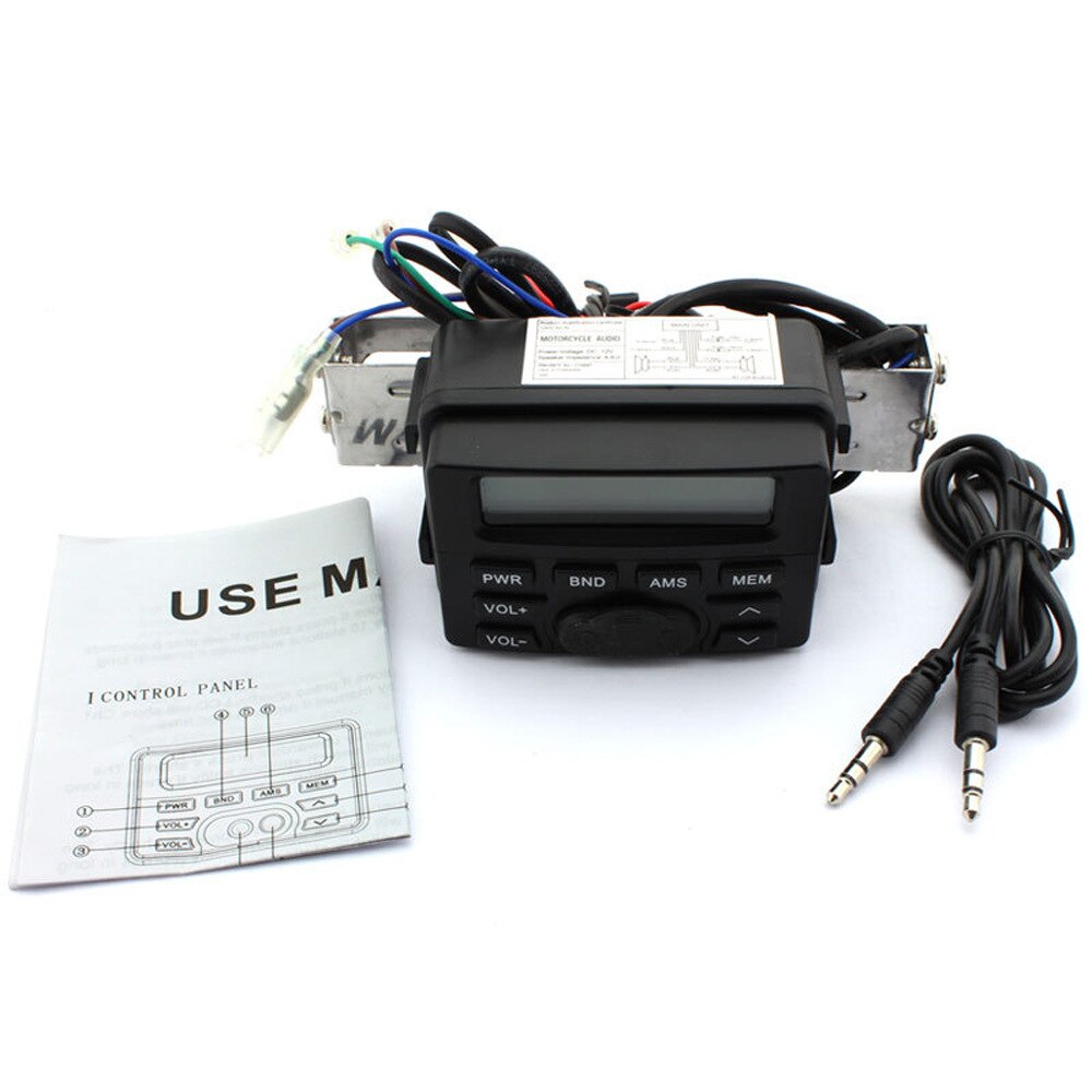 Sistema de Radio FM con Bluetooth para motocicleta, sistema de Audio estéreo MP3, altavoces para motocicleta