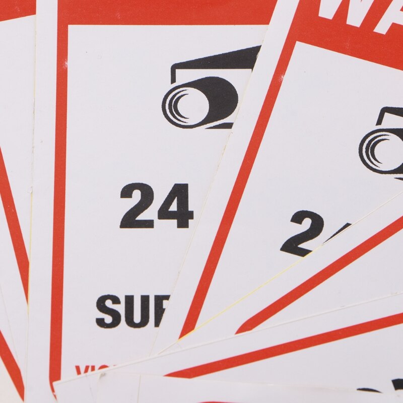 10pcs/lot Waterproof PVC CCTV Video Surveillance Security Sticker Warning Signs 103E