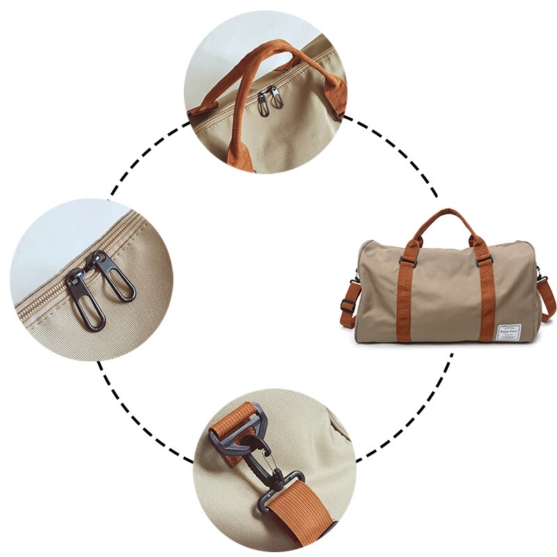 Wobag grande capacidade de viagem dos homens bolsa de bagagem feminina multi-funcional oxford pano weekender viagem ao ar livre duffle saco