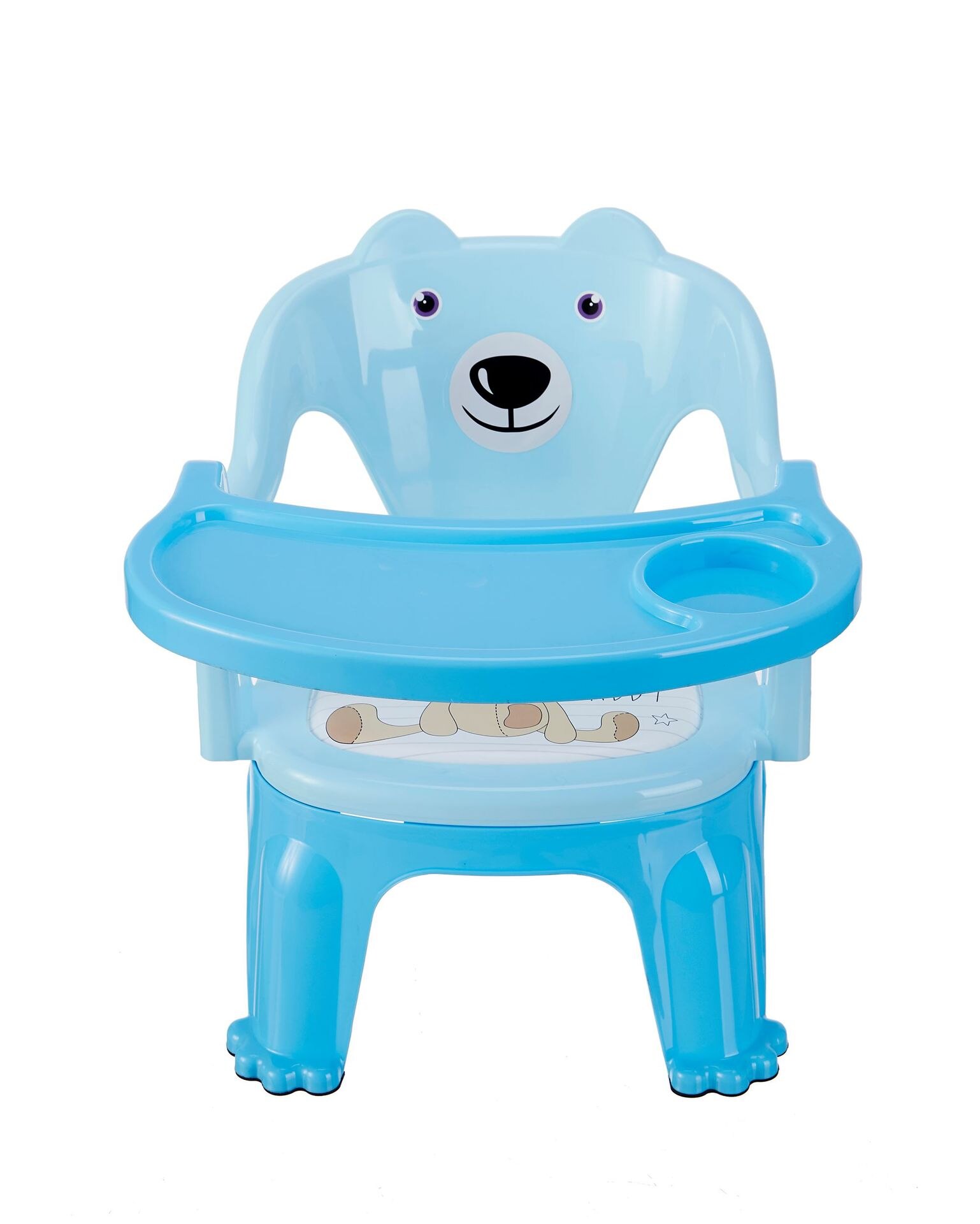 Babystol børnehave stol baby taburet spisestol børnemøbler dejlige med bærbar ryglæn: Blå