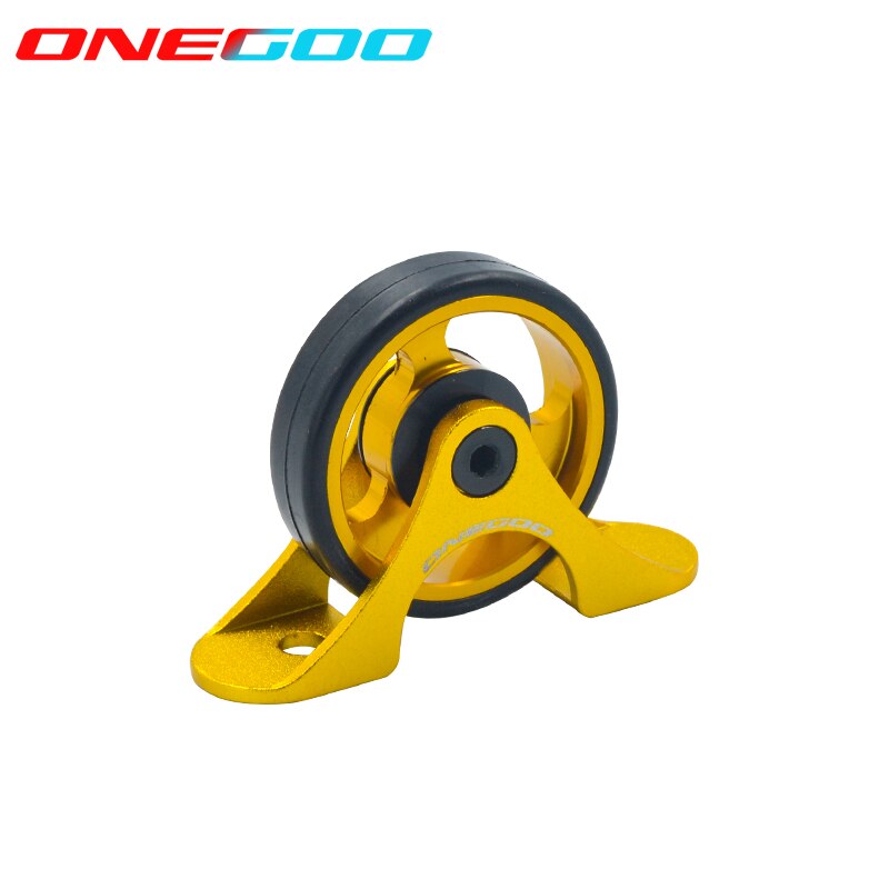 ONEGOO łatwe koło robić Brompton wioślarz składany przesuwne błotnik koła lekkie ze stopu aluminium jednokołowy podwójne koło zestaw 4 kolor: pojedynczy złoto