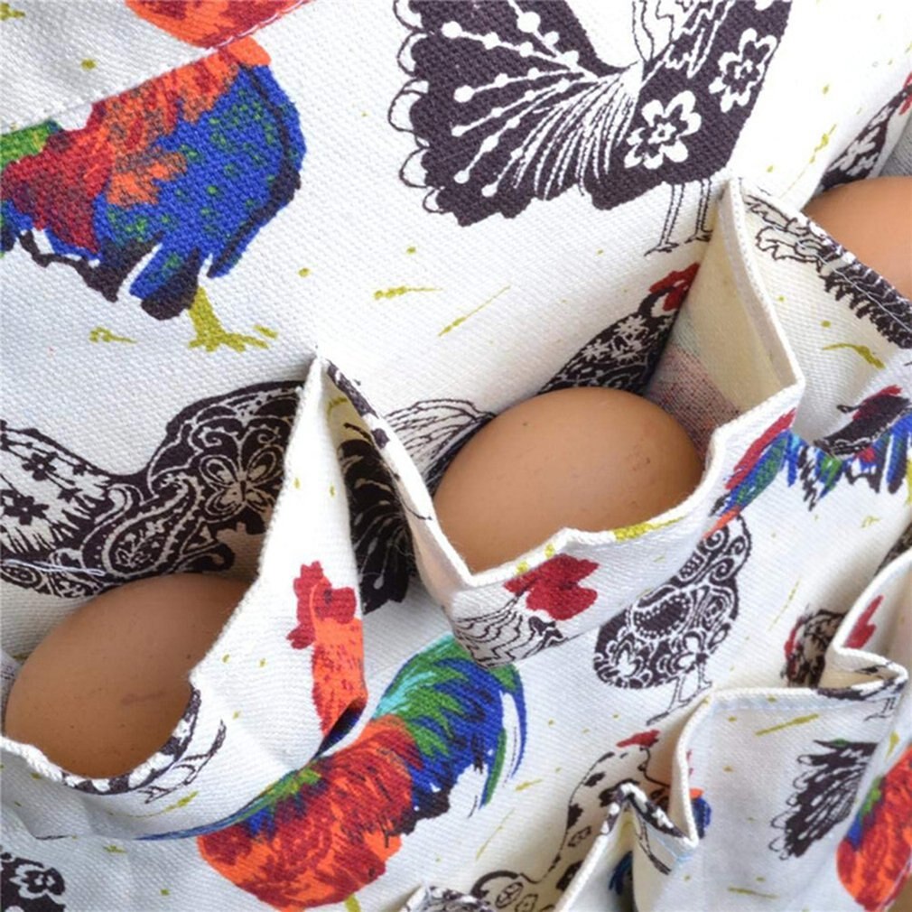 Ægopsamlingsforklæde plukker æg multilomme forklædeindsamling ærmeløst forklæde til afhentning af æg