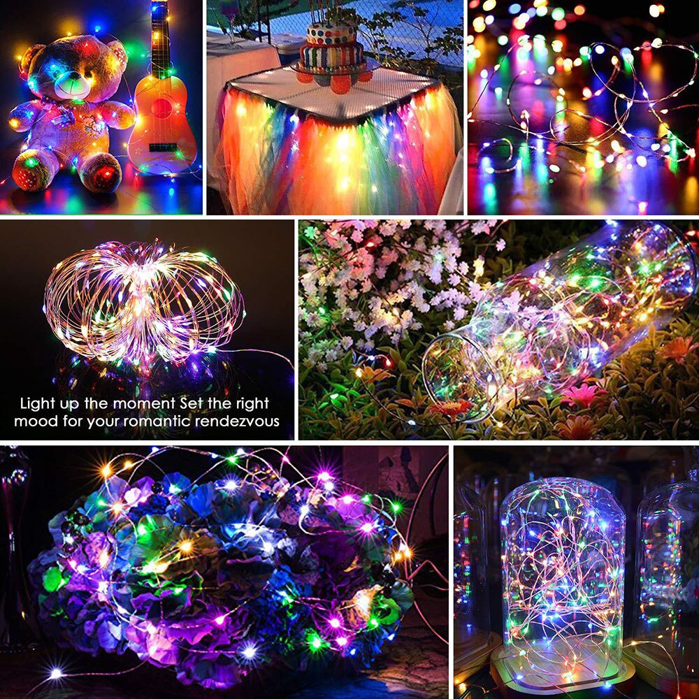100 Leds Lights Music Rhythm USB Copper Wire Light Strings IP65 Waterproof IR Remote Control Party Decor Led strip