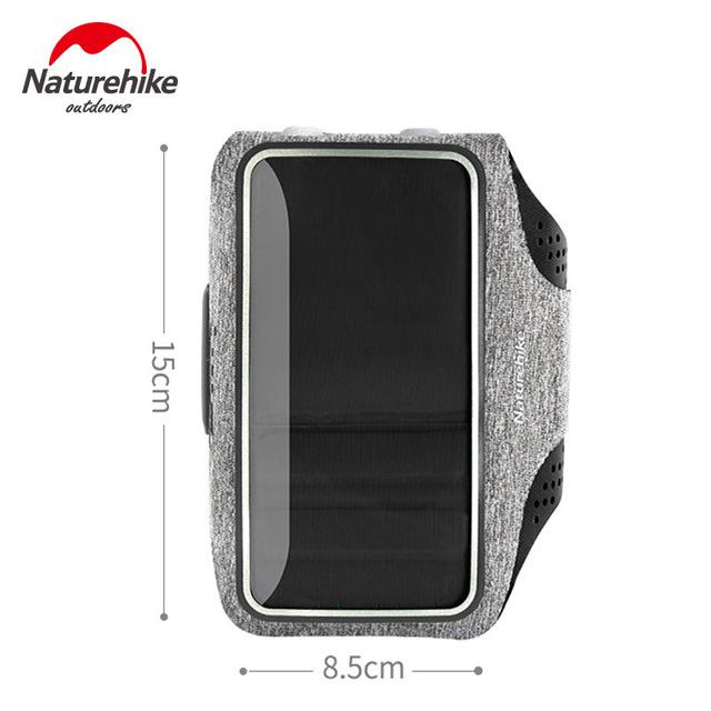 Naturehike hardlooptas sport mobiele telefoon armband tas telefoonhoesje ademend ultralicht outdoor hardlooparmtas hardloopschool: Zwart-s