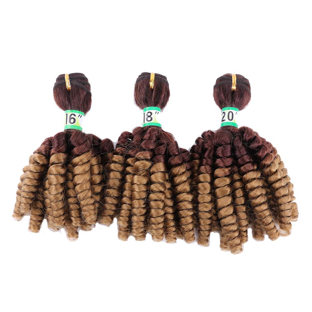 Synthetic Afro Ombre spring twist hair bundles extension 3 pieces one lot hair weaving for full head hair Dream ice’s: P4/27