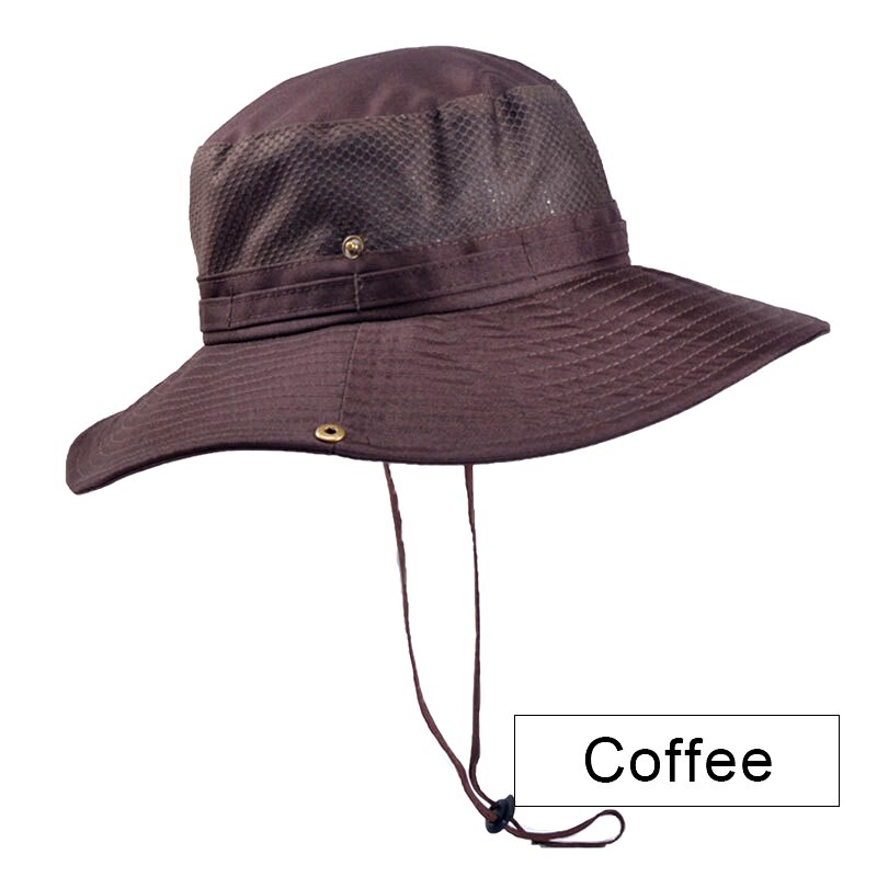 K31 Mannen Hoed Panama Emmer Hoed Outdoor Zon Hoeden Voor Mannen Mode Zomer Hoed Zonneklep Visser hoed Anti-Uv Zonnehoed: K31-Coffee