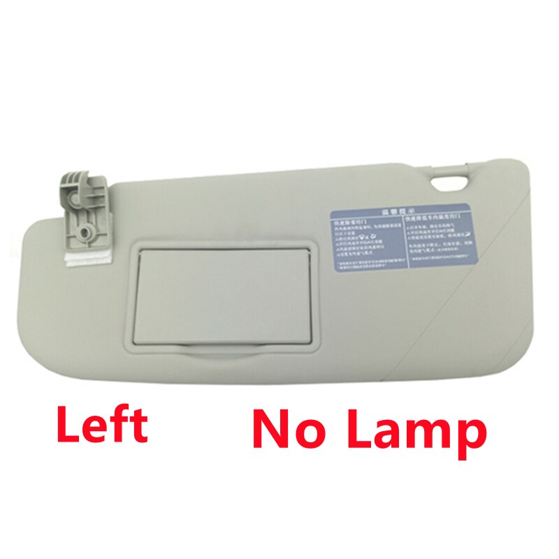 Visera Interior para Nissan Qashqai Dualis J10 , parasol con lámpara, placa, espejo de maquillaje: Left No Lamp