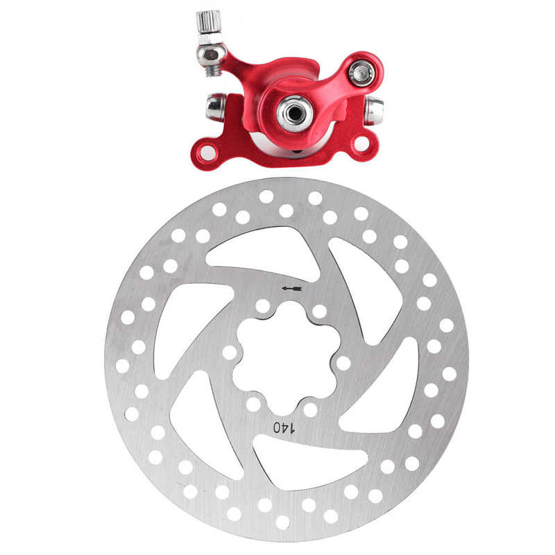 Brake Rotor Remschijf Aluminium Remklauw + Remblokken Set Universele Voor 24 ‑ 48V Kleine Elektrische scooter Remklauw