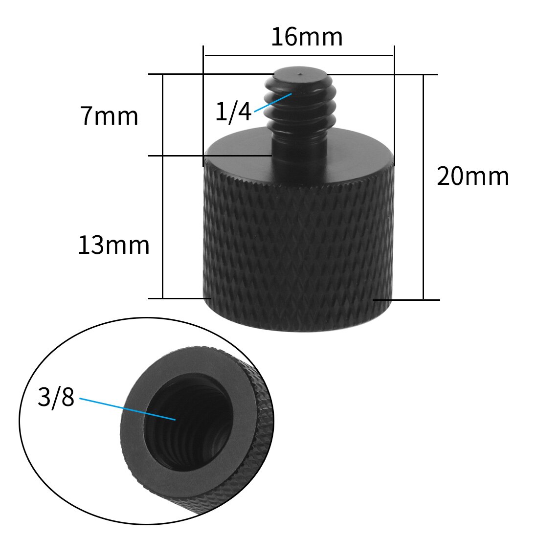 Female to Male 1/4&quot; 3/8&quot; 5/8 M10 M4 Thread Metal Screw Mount Adapter Tripod Plate Flash Light Mic Converter for SLR Camera Stand: Type D