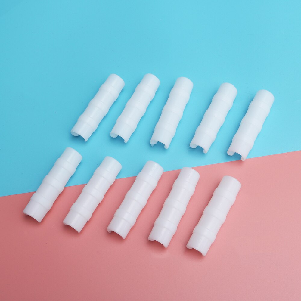 10 Pcs ABS Snap Clamp Standard Grip Snap-in Buckle Garden Greenhouse Accessories (Suit for 19-20mm Pipe, White)