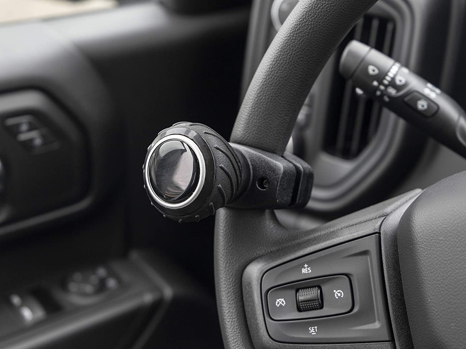 Lenkrad-Drehgriff, Lenkradgriff, passend für Autos, LKWs, Autos, Hilfsgriff, Universal--Drehgriff