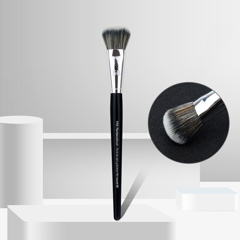 56 # brocha de aerógrafo base en polvo de colorete brochas para corrector Maquillaje facial cepillo pequeño rubor maquillaje cepillo herramienta