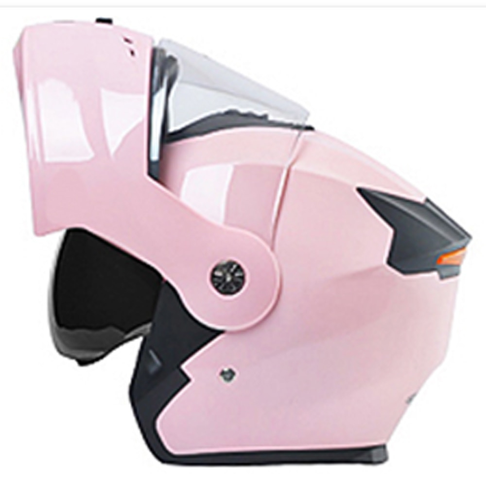 Rosa Motorrad Helm Männer Motorrad Biker Volle Gesicht Helm Flip Dual Objektiv Modulare Roller Motocross Reiten Moto Crash Helm