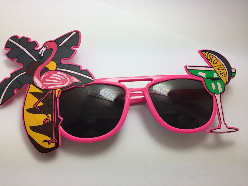 1pcs Beach Hawaii Party Pink Flamingo Party Tropical Decorations Funny Glasses Pineapple Sunglasses Summer Hawaiian Party Event: Deep Blue