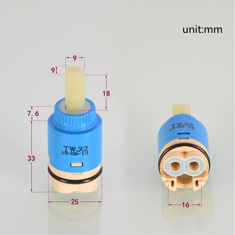 Wzly Tap Mixingspool Valve 25Mm/35Mm/40Mm Keramische Cartridge Kraan Cartridge Mixer Keuken Bad Wastafel douche Kraan Accessoires: 18