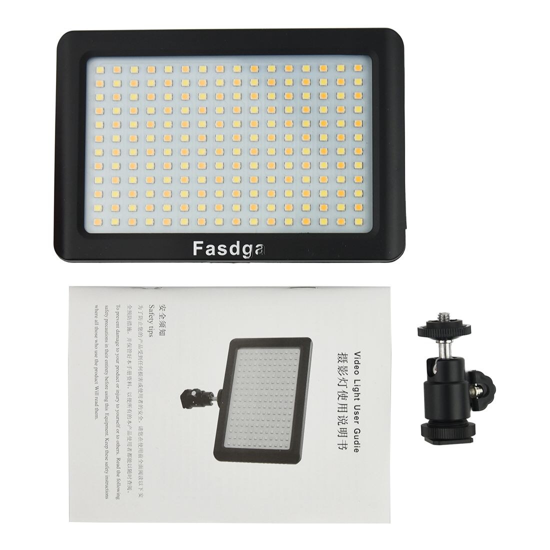-fasdga 12w 192 led studio video jatkuva valo lamppu kamera dv videokamera musta: Default Title