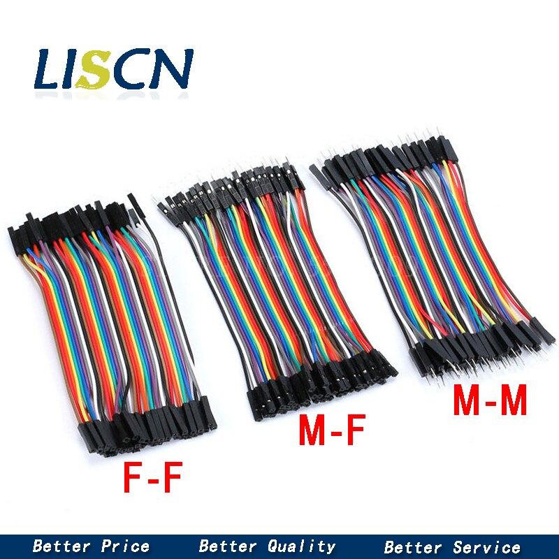 Cable Dupont de línea macho a macho + hembra y hembra a hembra, 40 Pines, 10CM, 120 Uds., para KIT de bricolaje Arduino: KIT