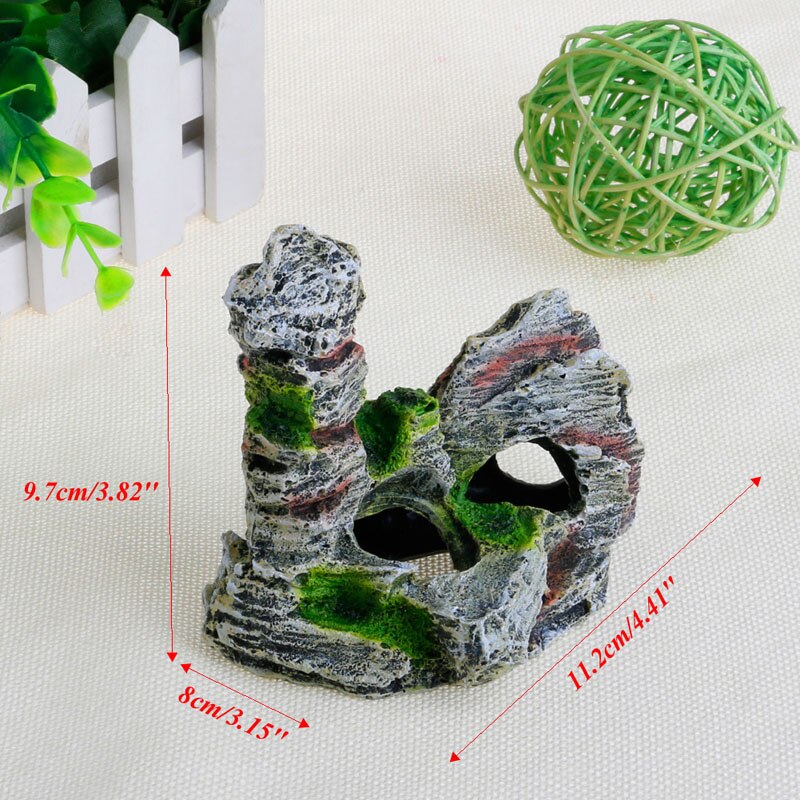 Berg Aussicht Aquarium Felsen Höhle Baum Brücke Aquarium Ornament Dekoration Dekor