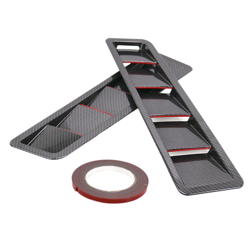 Hoods Vents Motorkap Cover Hood Scoop Cars Koude Air Flow Intake Montage Lamellen Cooling Intakes Vent Cover: Carbon Fiber Pattern