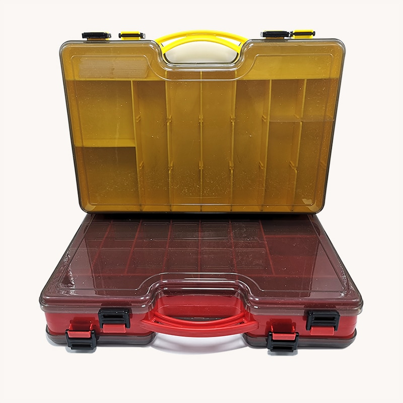 Portable Double-sided Fishing Lure Fishing Tackle Box With Adjustable Large-capacity Fishing Tackle Storage Box