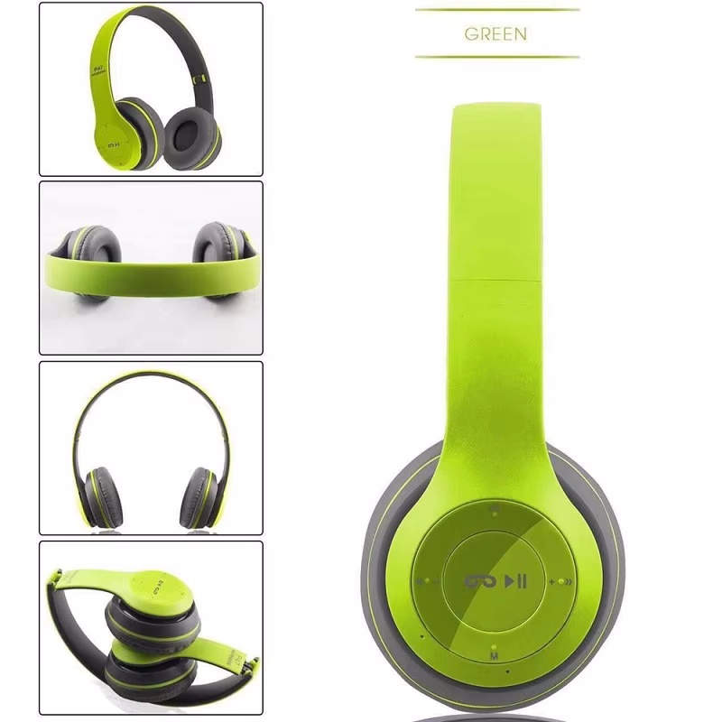 P47 auriculares inalámbricos Bluetooth con micrófono auriculares plegables bajo sonido HiFi música auriculares estéreo para teléfonos inteligentes TV juego