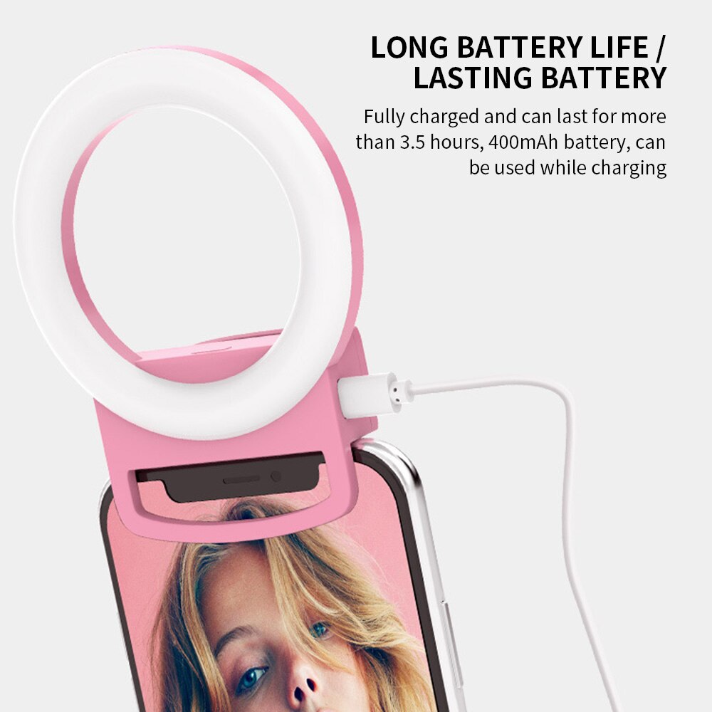Aydınlatma Selfie dolgu ışığı USB şarj LED Selfie halka ışık Iphone ek telefonlar için çok fonksiyonlu