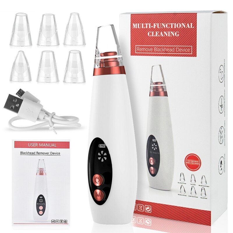Blackhead Remover Face Deep Nose Pore Acne Cleaner Pimple Removal Vacuum Suction Deep Facial Clean Diamond Beauty Skin Care Tool: standard 1