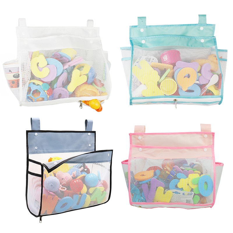 Baby Shower Bath Toys Baby Kids Toy Storage Mesh with Strong Suction Cups Toy Bag Net Bathroom Organizer Bathroom Storage Toy