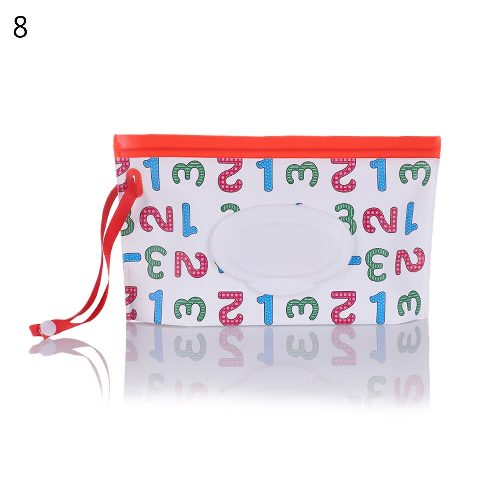 Outdoor Wipes Carrying Case Clutch and Clean Wet Wipes Bag for Stroller Cosmetic Pouch with Easy-Carry Snap-Strap