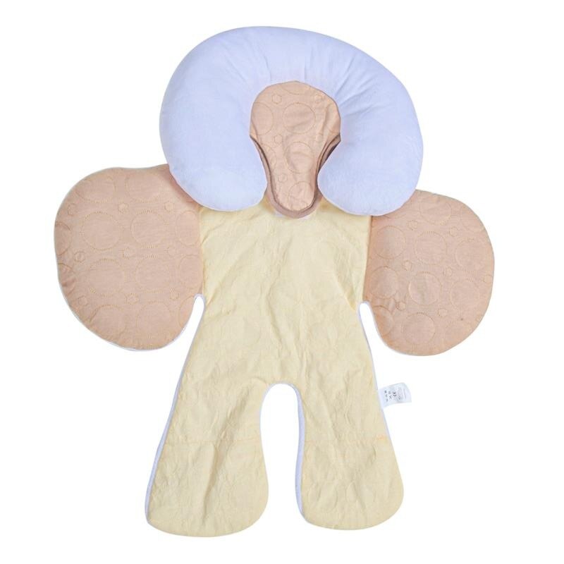 Kinderwagen Beschermende Pad/Auto Zitkussen/Head Body Beschermende Pad Dubbelzijdig: MSF Beige Embroidery Cushion