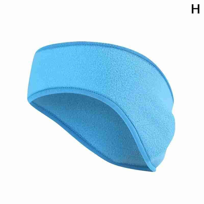 Diadema elástica deportiva para correr, orejeras, resistente al viento, banda para el pelo de lana cálida, para correr al aire libre, esquiar: H