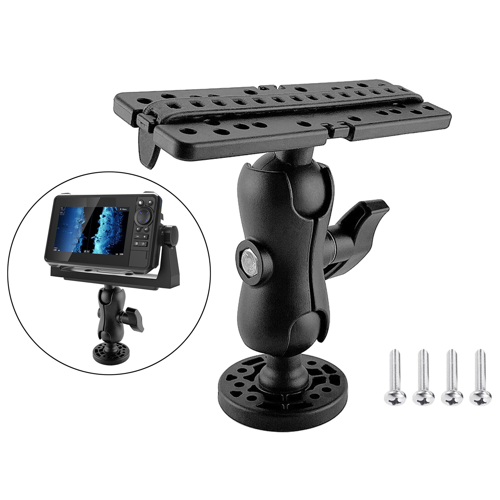 Marine Boat Fishfinders Mount Base Universal Mounting Plate Kayak Supporter