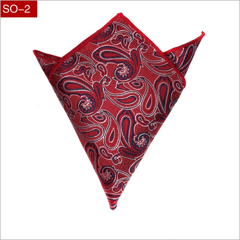 Heren zakdoek luxe jacquard stropdas voor heren paisley pochet handdoek zakdoeken 26.5cm volledige jurk accessoires: Zy-so -2
