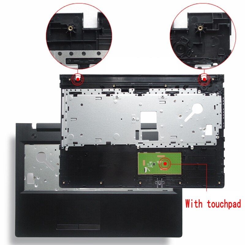 Para Lenovo G50-70 G50-80 G50-30 G50-45 Z50-80 Z50-30 Z50-40 Z50-45 Z50-70 Palmrest cubierta/portátil inferior/HDD disco duro de la cubierta: With touchpad C
