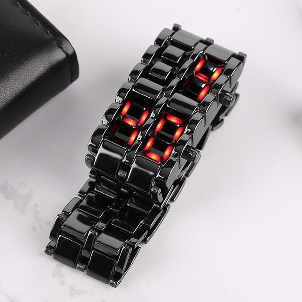 Led Lava Horloge Steel Man Horloges Verkoop Mode Digitale Polshorloges Voor Mannen Elektronisch Horloge Relogios Masculino
