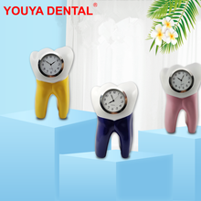 Modern Tooth Shape Table Clock Silent Desk Clock For Dental Clinic Decor Dentistry Ornaments Artcraft Dentist