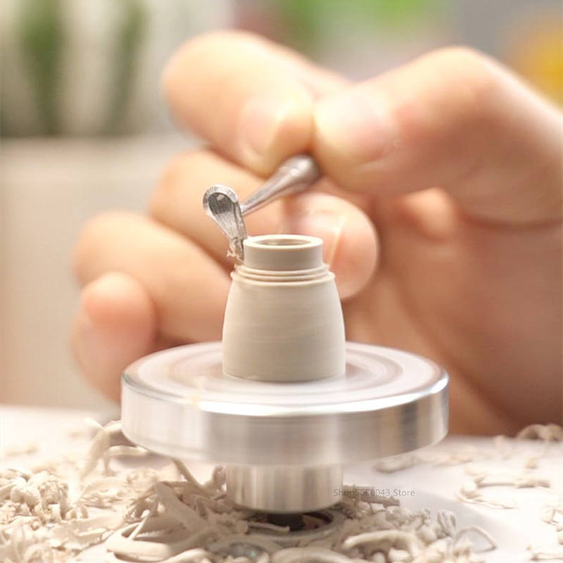 7pcs/set Pottery Stainless Steel Repair Tool Plaster Carving Turning Knife DIY Ceramic Angle Stick Clay Sculpture Modeling Tools