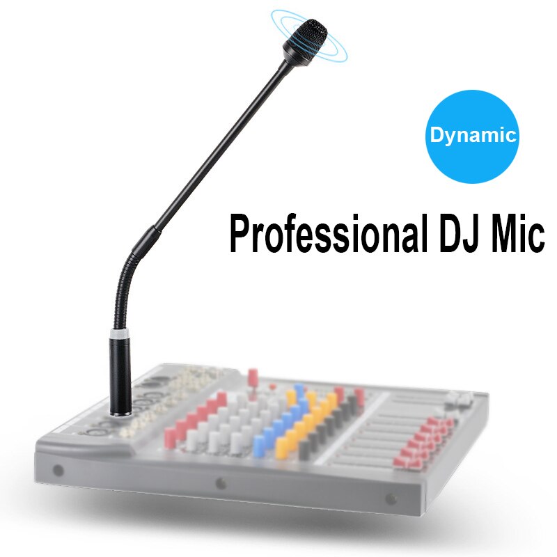 Dynamisk dj mikrofon til mixer dedikeret disk råbe mikrofon ktv bar svanehals dj mikrofon